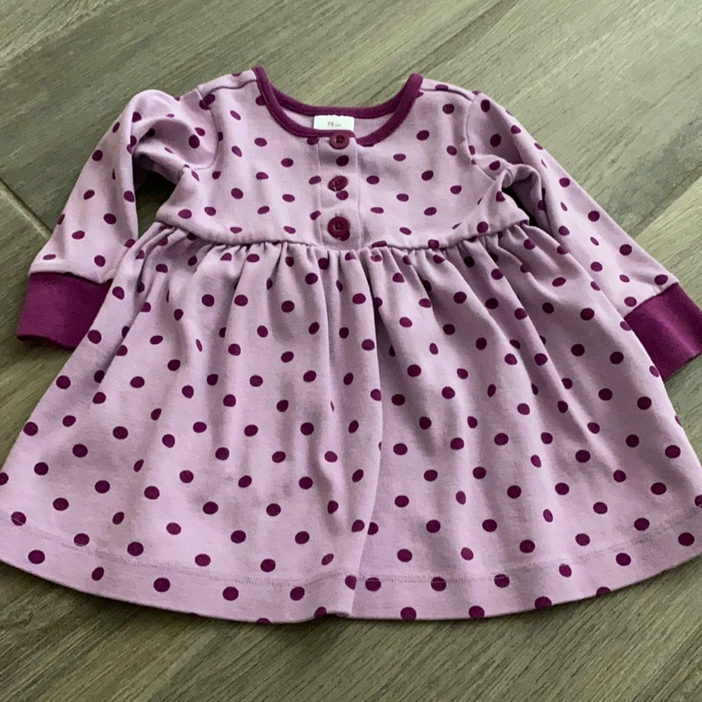 Hanna Anderson 12-18 Month Polka Dot Dress
